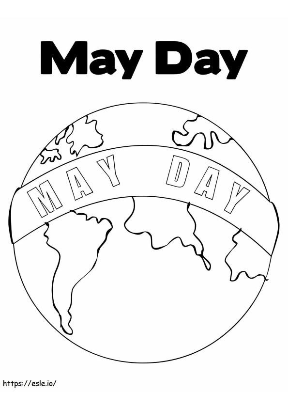 May Day 1 coloring page