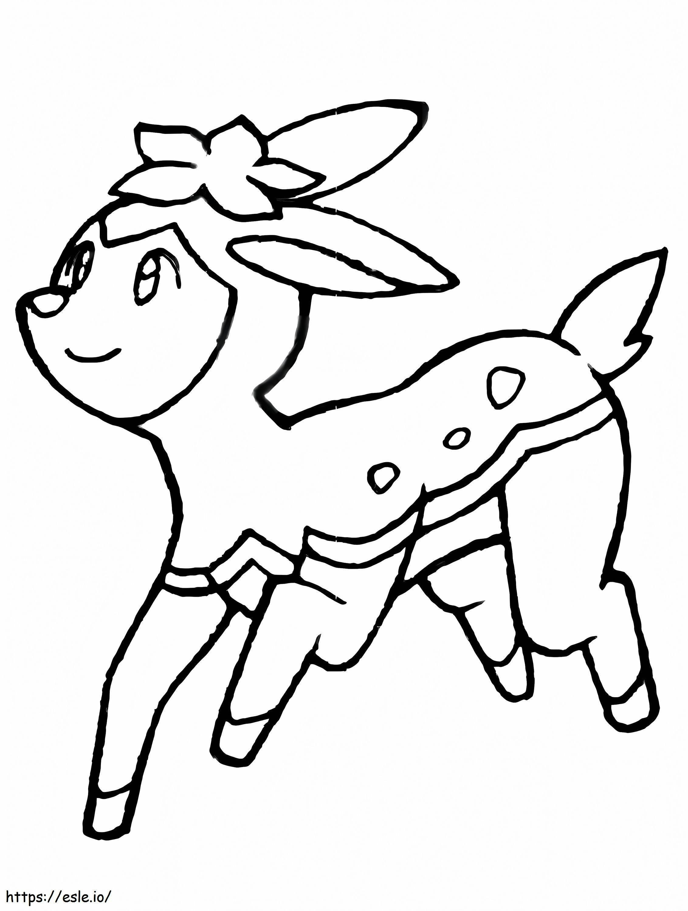 Coloriage Cerf Pokémon 1 à imprimer dessin