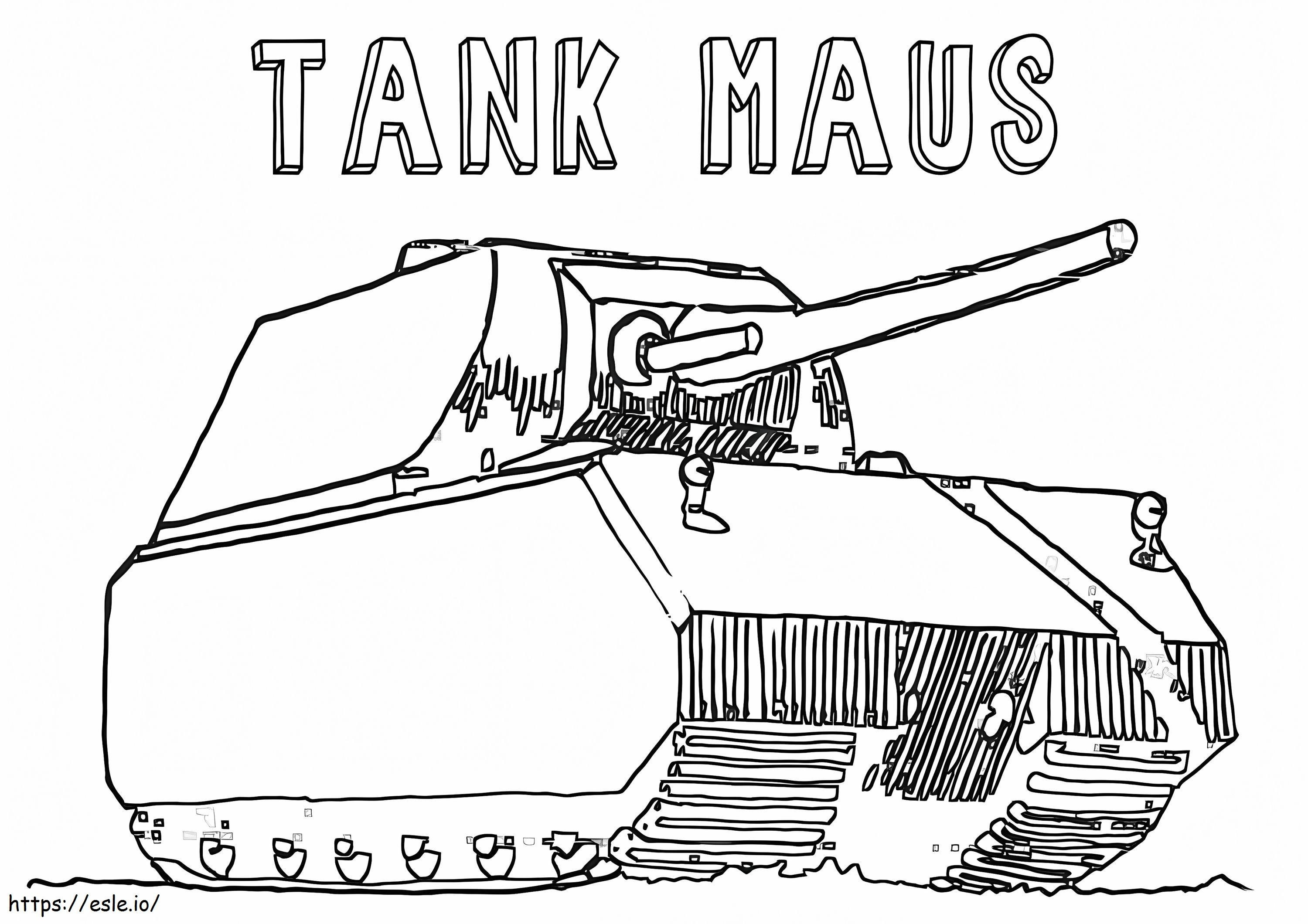 Tank Maus coloring page