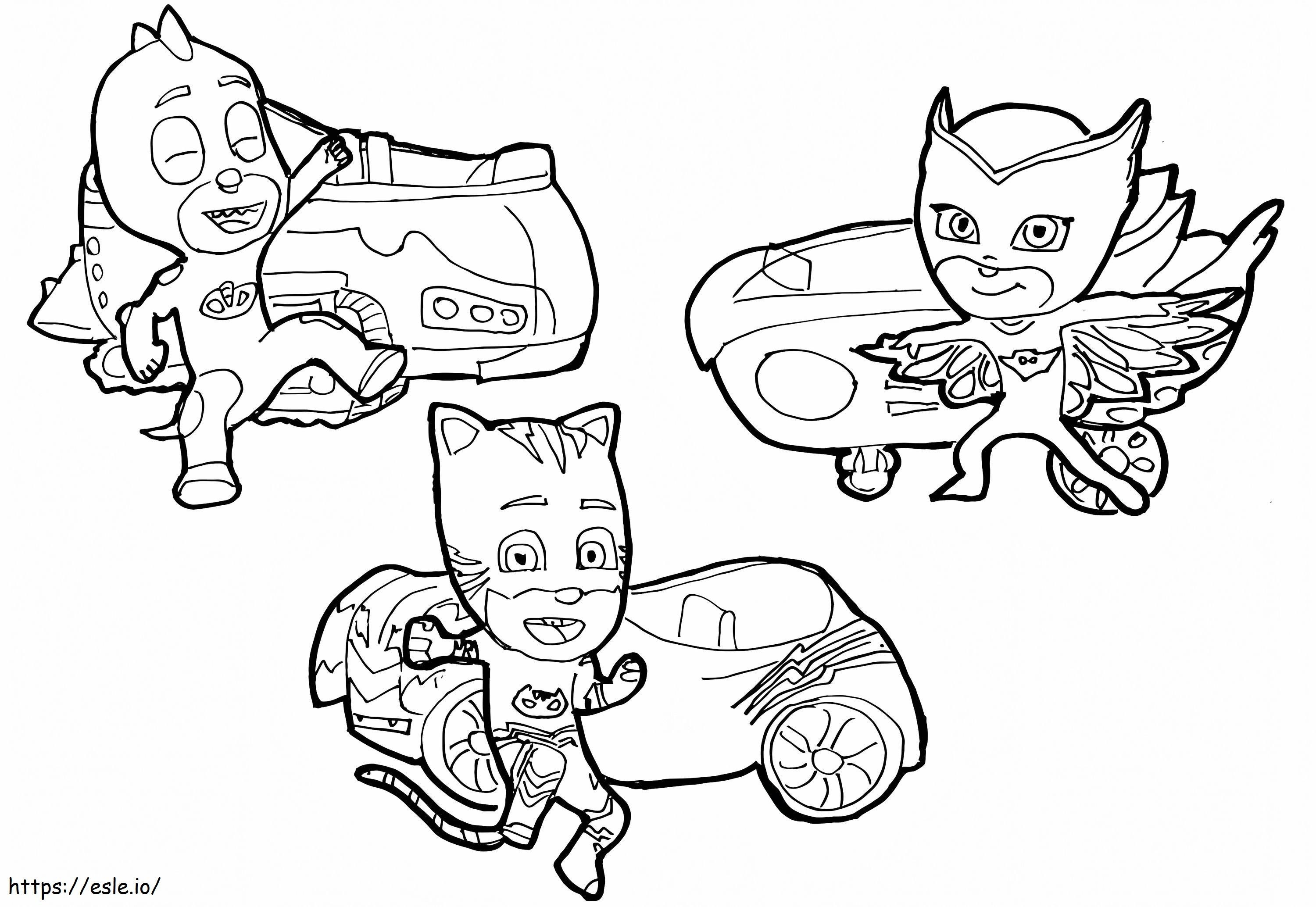 Awesome PJ Masks coloring page