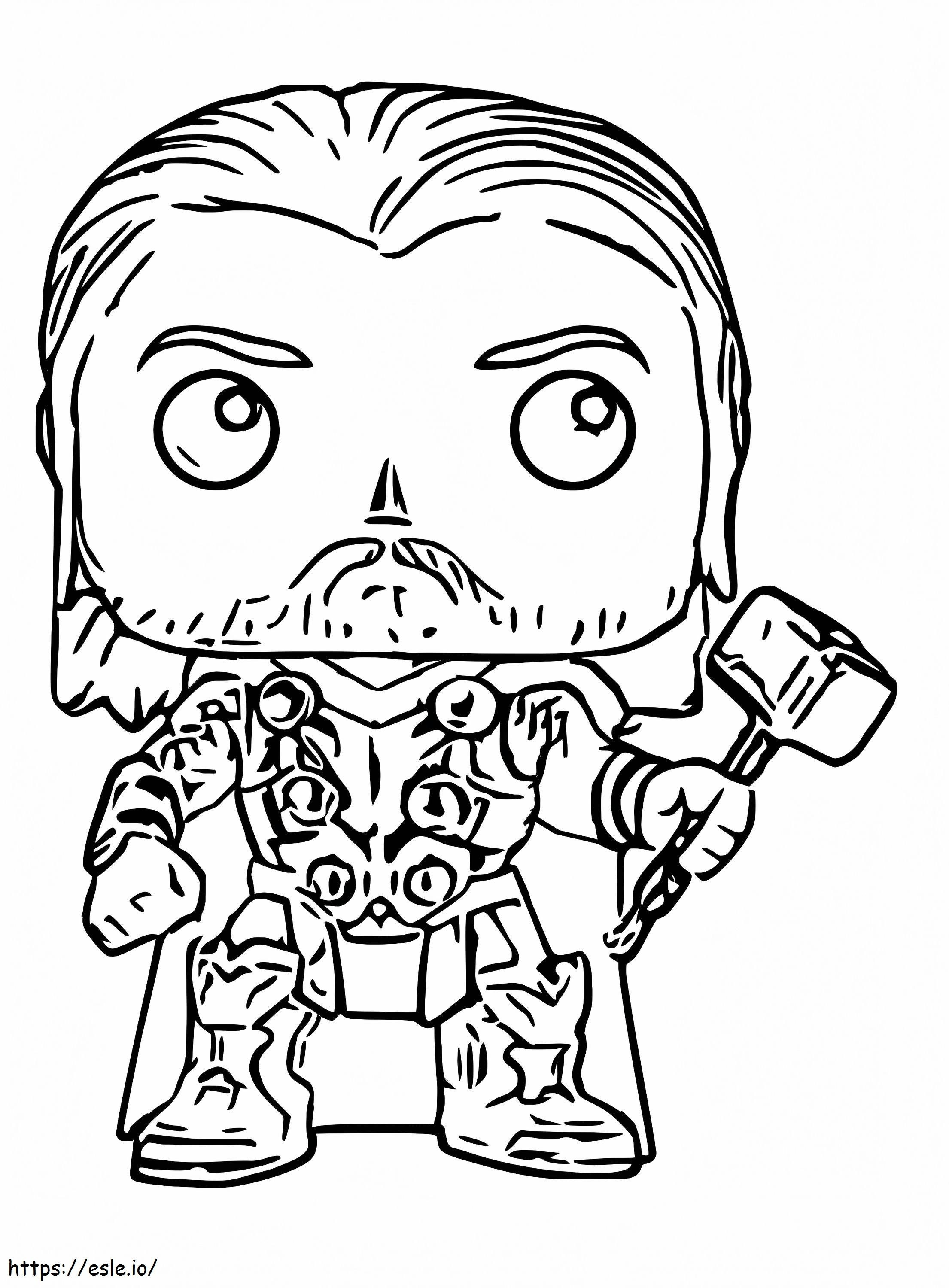 Thor Funko coloring page