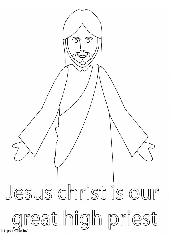 Jezus Najwyższy Kapłan kolorowanka