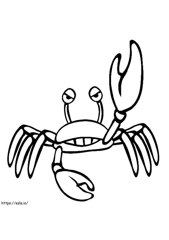 Coloriage Dessin drôle de crabe à imprimer dessin