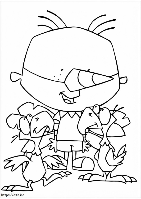 Stanley And Birds coloring page