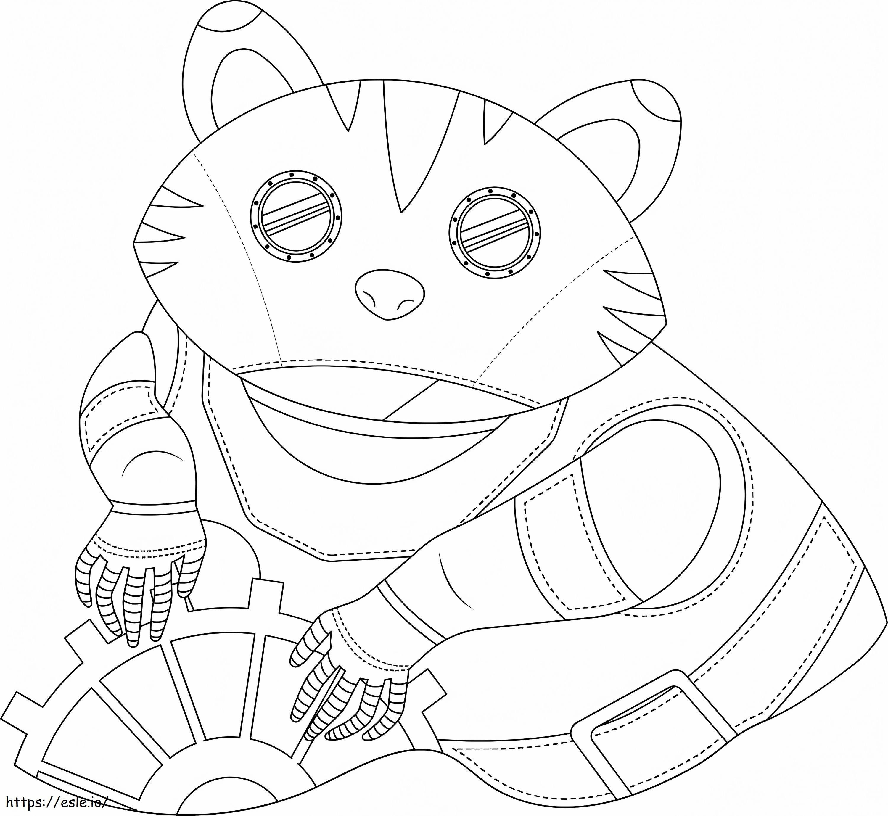 1597968842 Steampunk Raccoon coloring page