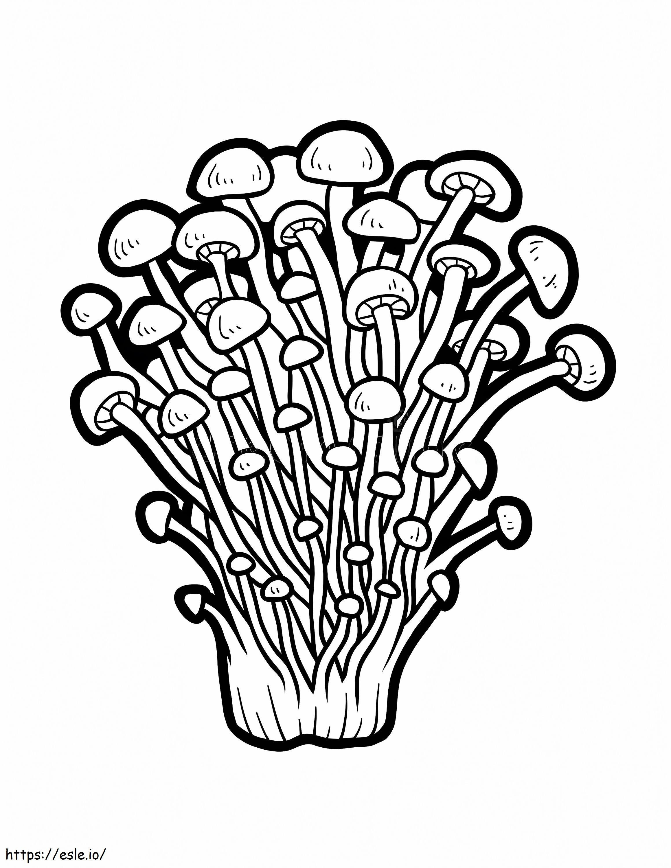 Mushrooms 4 coloring page