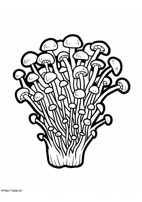 Mushrooms 4 coloring page