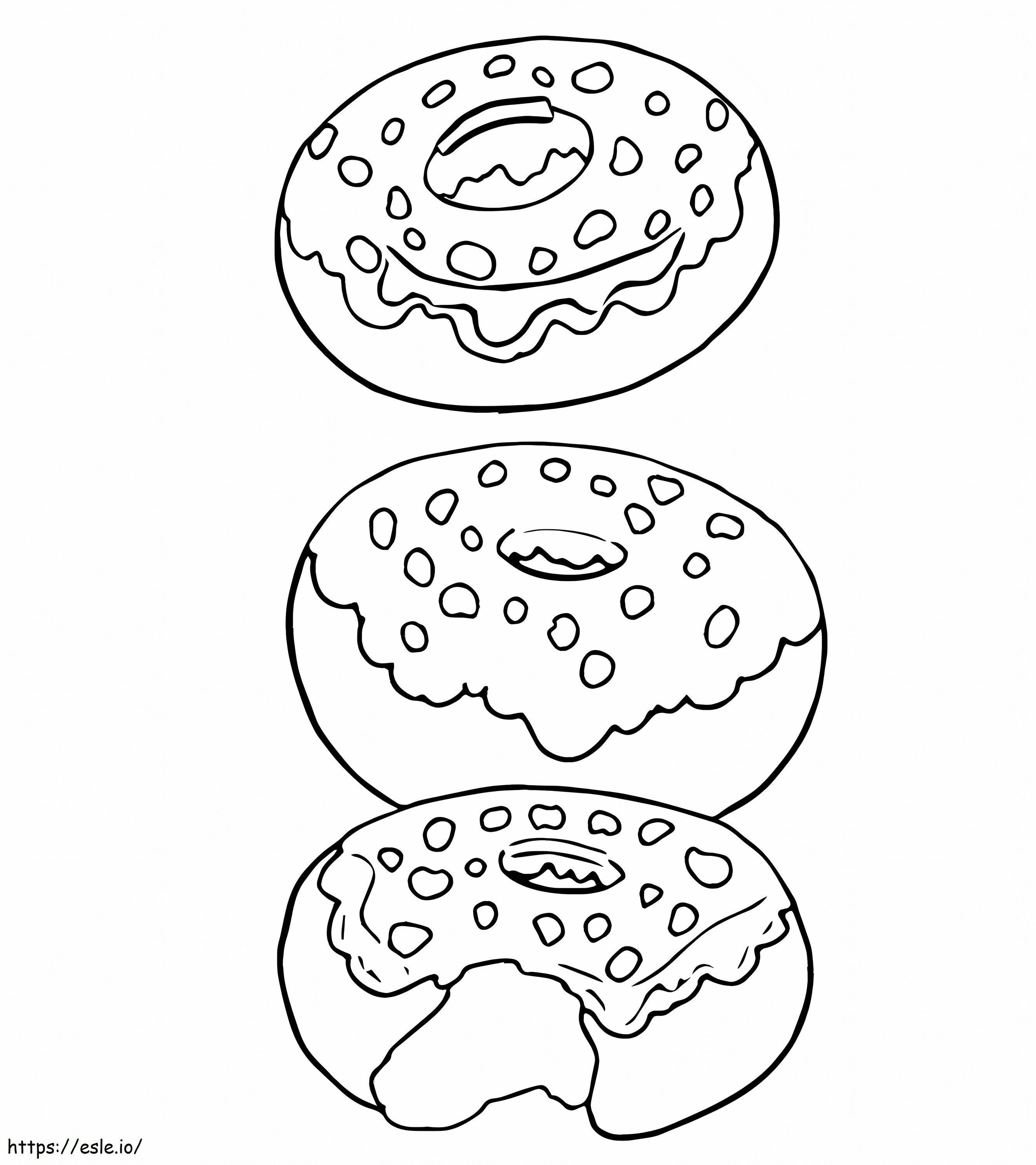 Leckerer Donut ausmalbilder