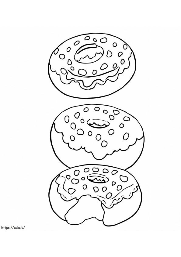 Leckerer Donut ausmalbilder