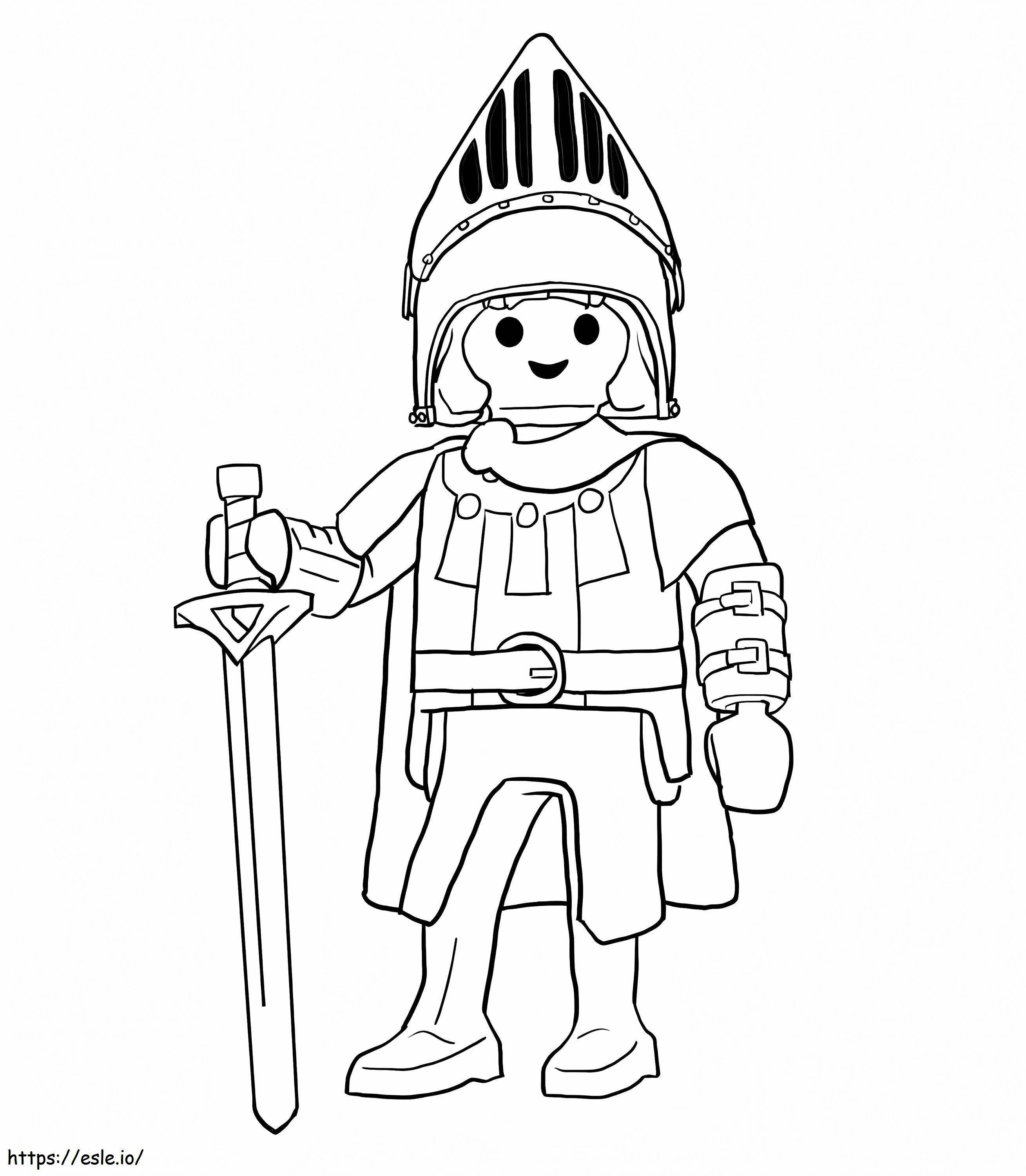 Cavaleiro Playmobil para colorir