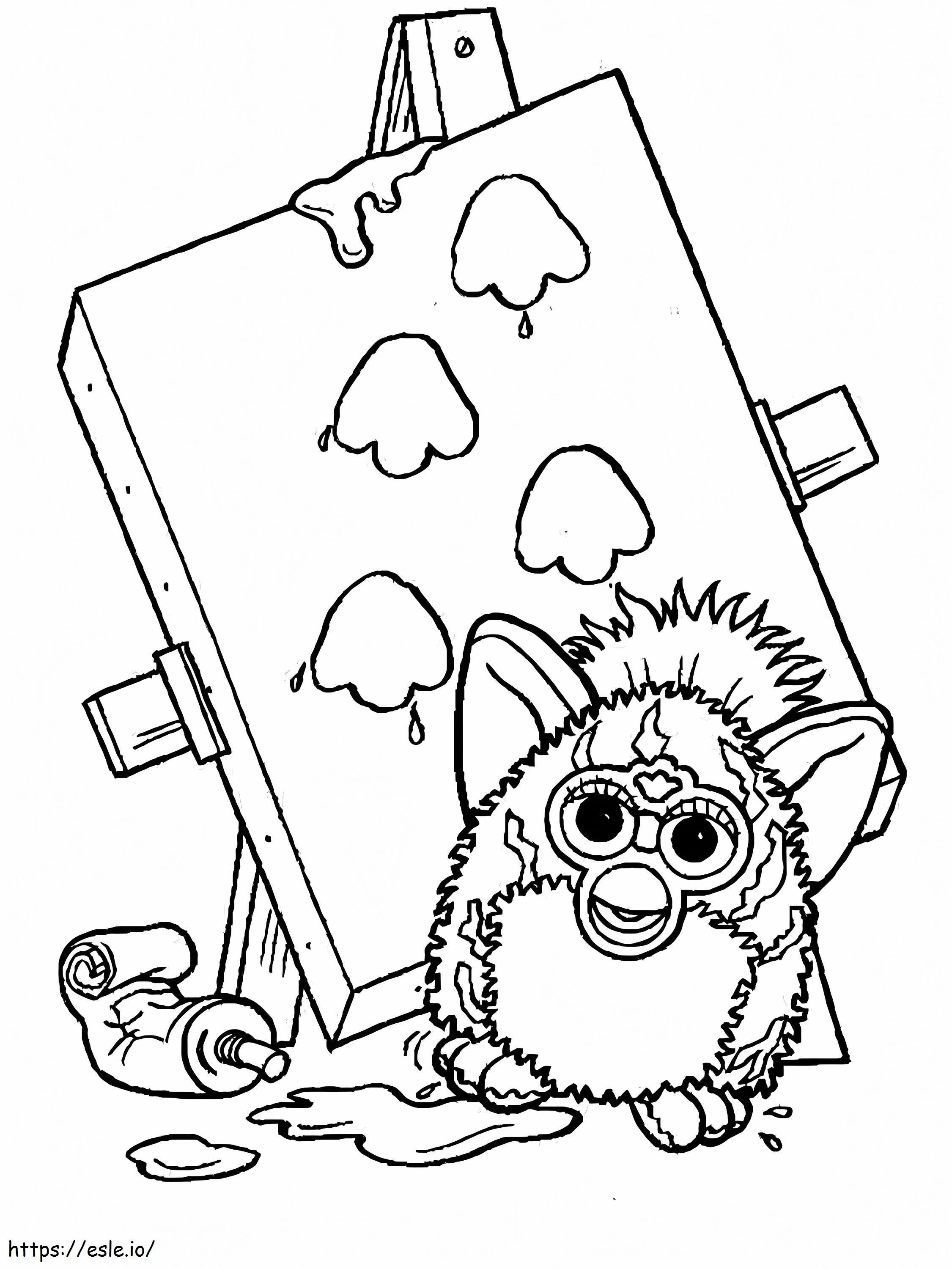 Furby-tekening kleurplaat kleurplaat