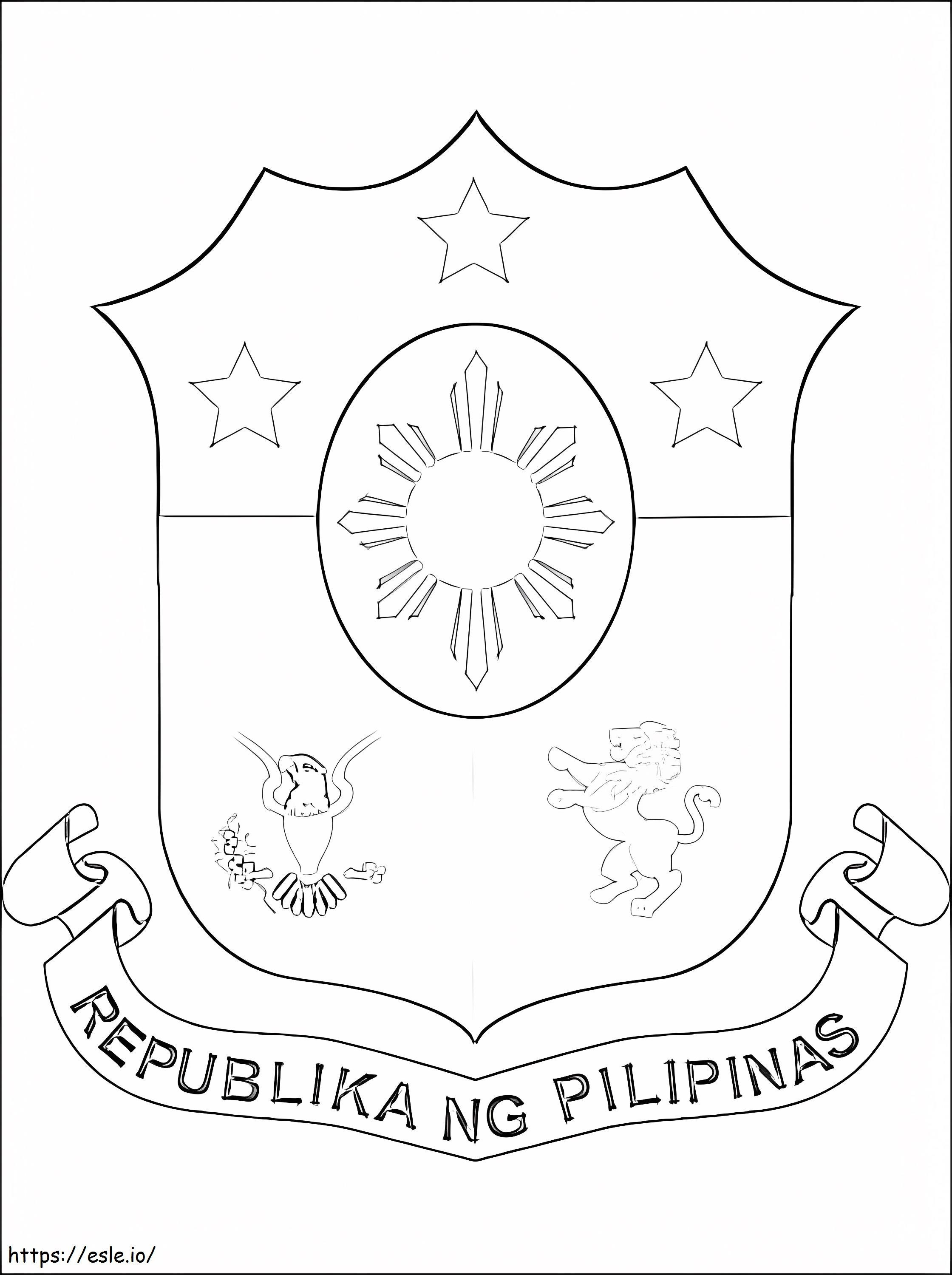 Filippiinien vaakuna värityskuva