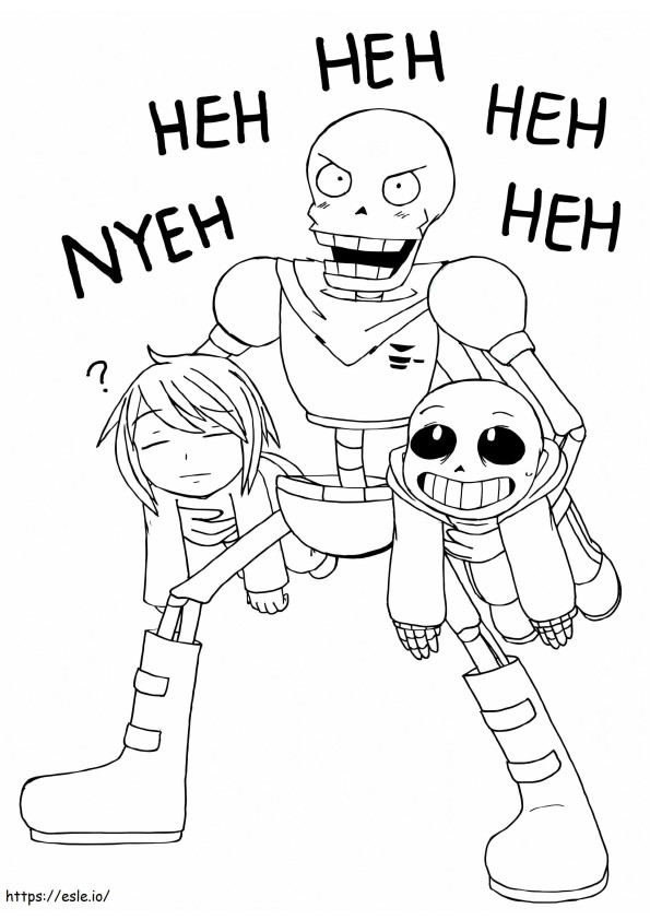 Funny Undertale coloring page