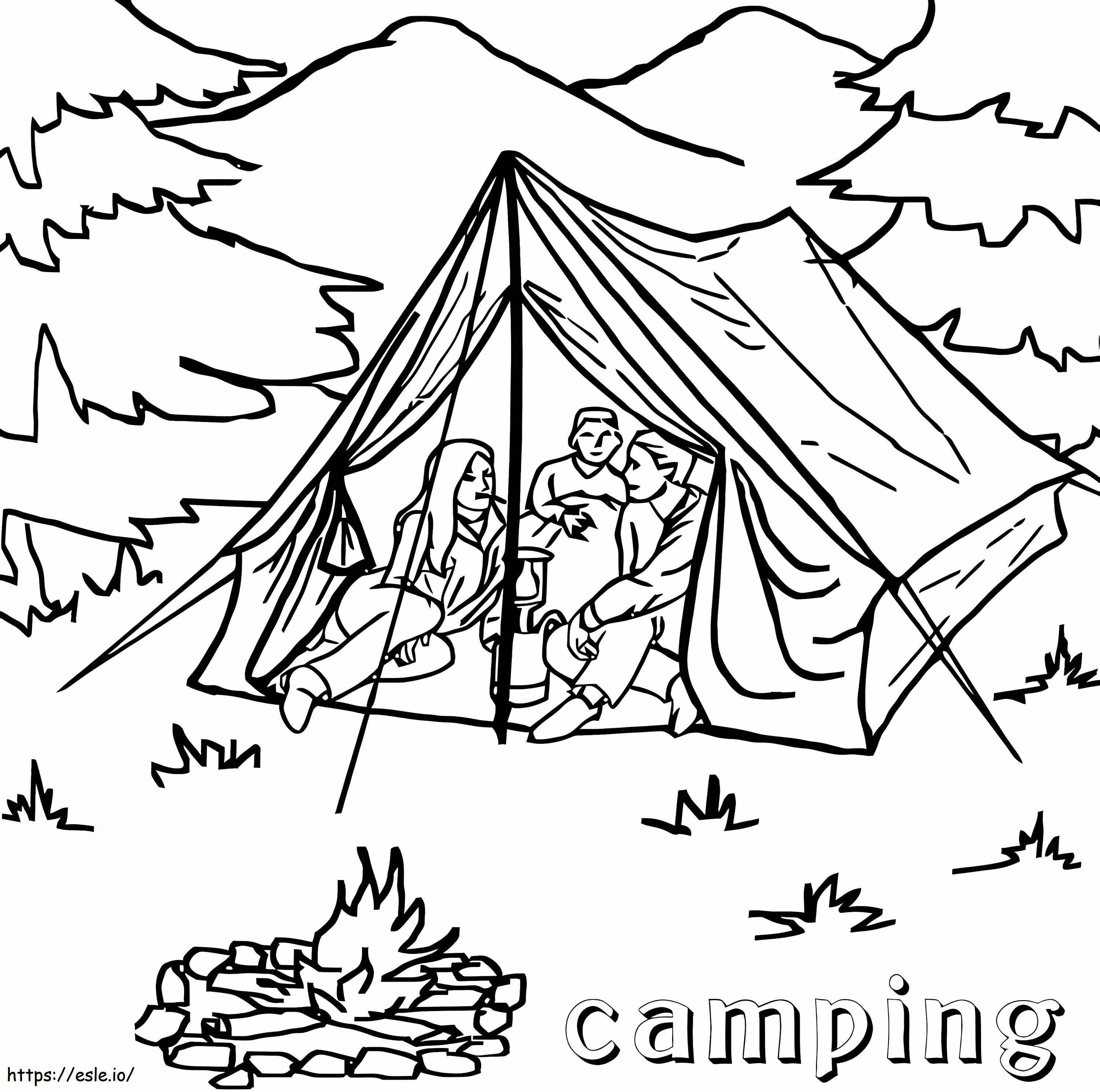 Camping 2 coloring page
