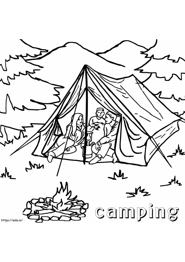 acampar 2 para colorear