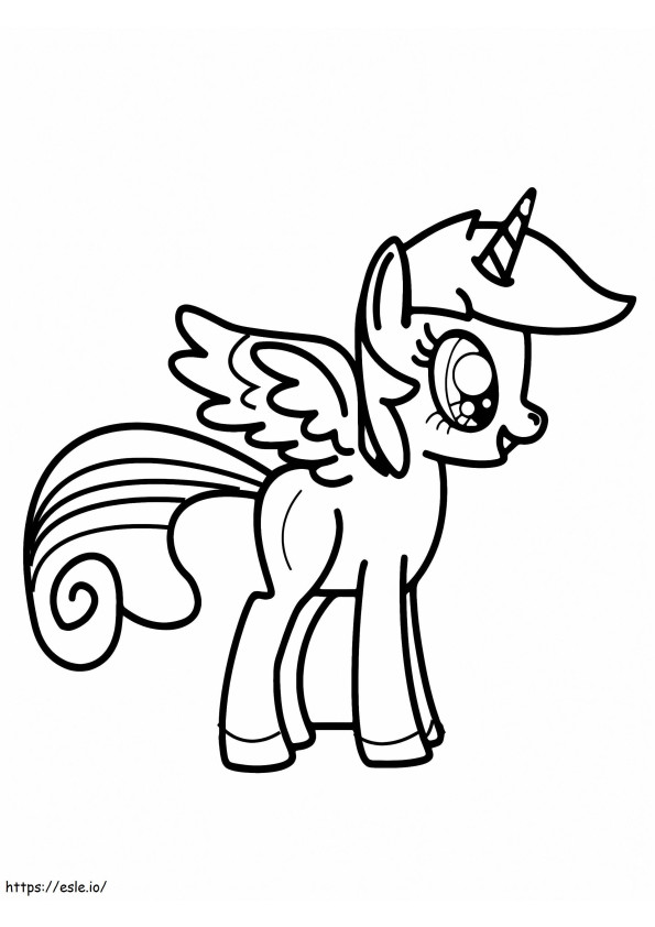 Young Cute Alicorn coloring page