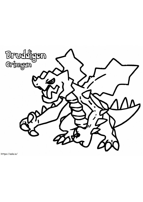 Coloriage Pokémon Druddigo Gen 5 à imprimer dessin