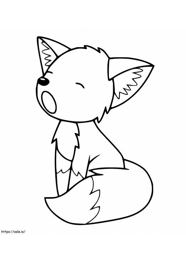 Sleepy Söpö Fox värityskuva