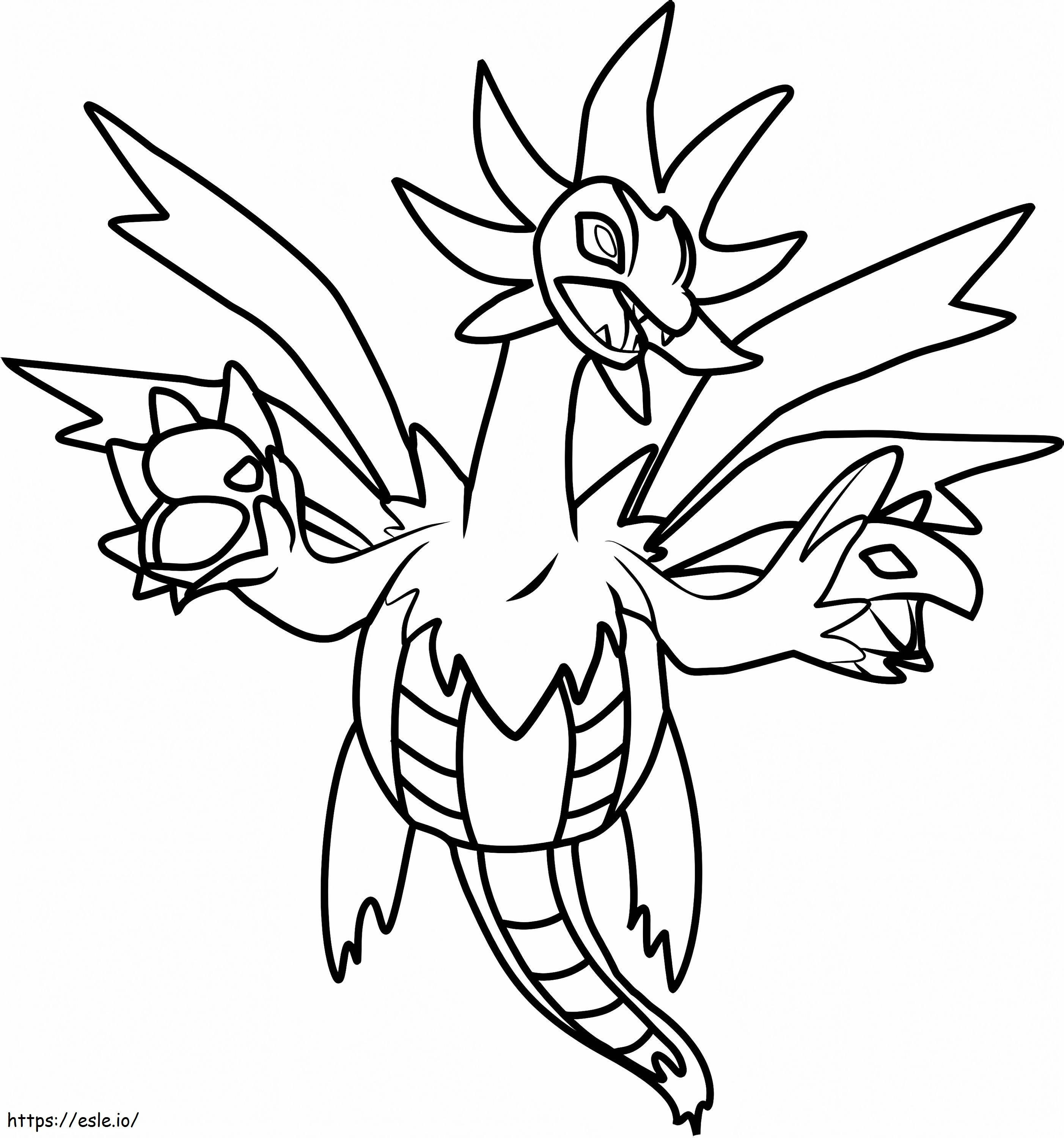 Coloriage Hydreigon de Pokémon à imprimer dessin
