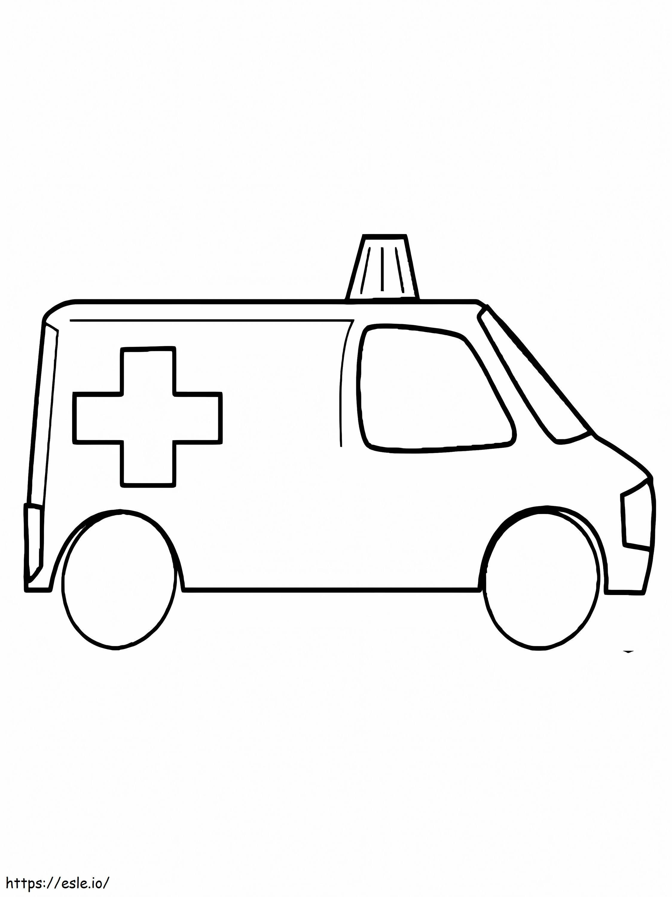 Ambulance 11 coloring page
