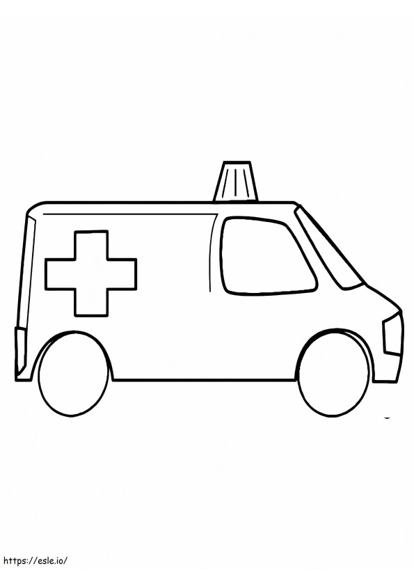 Coloriage Ambulance 11 à imprimer dessin