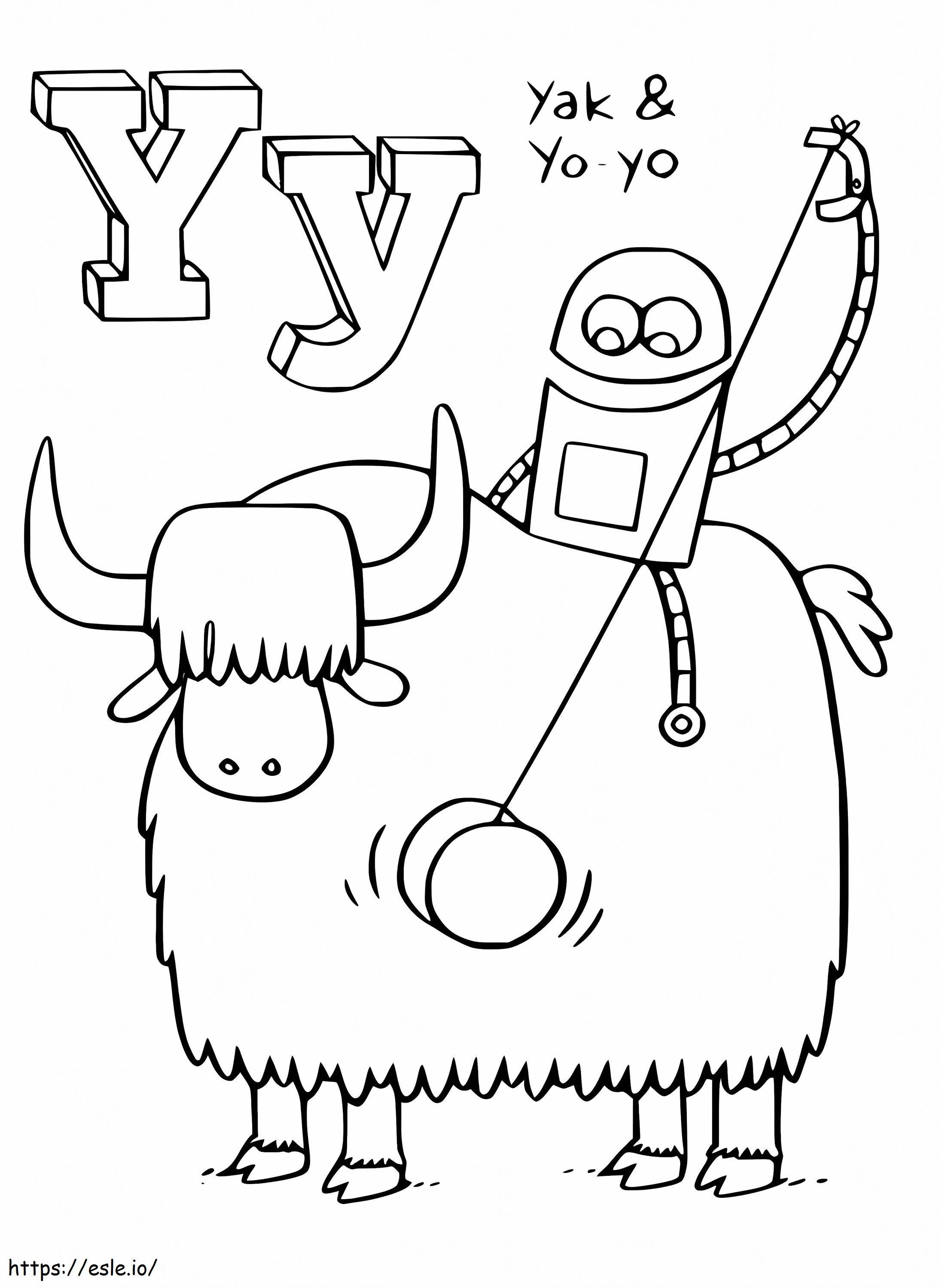 StoryBots Letter Y coloring page