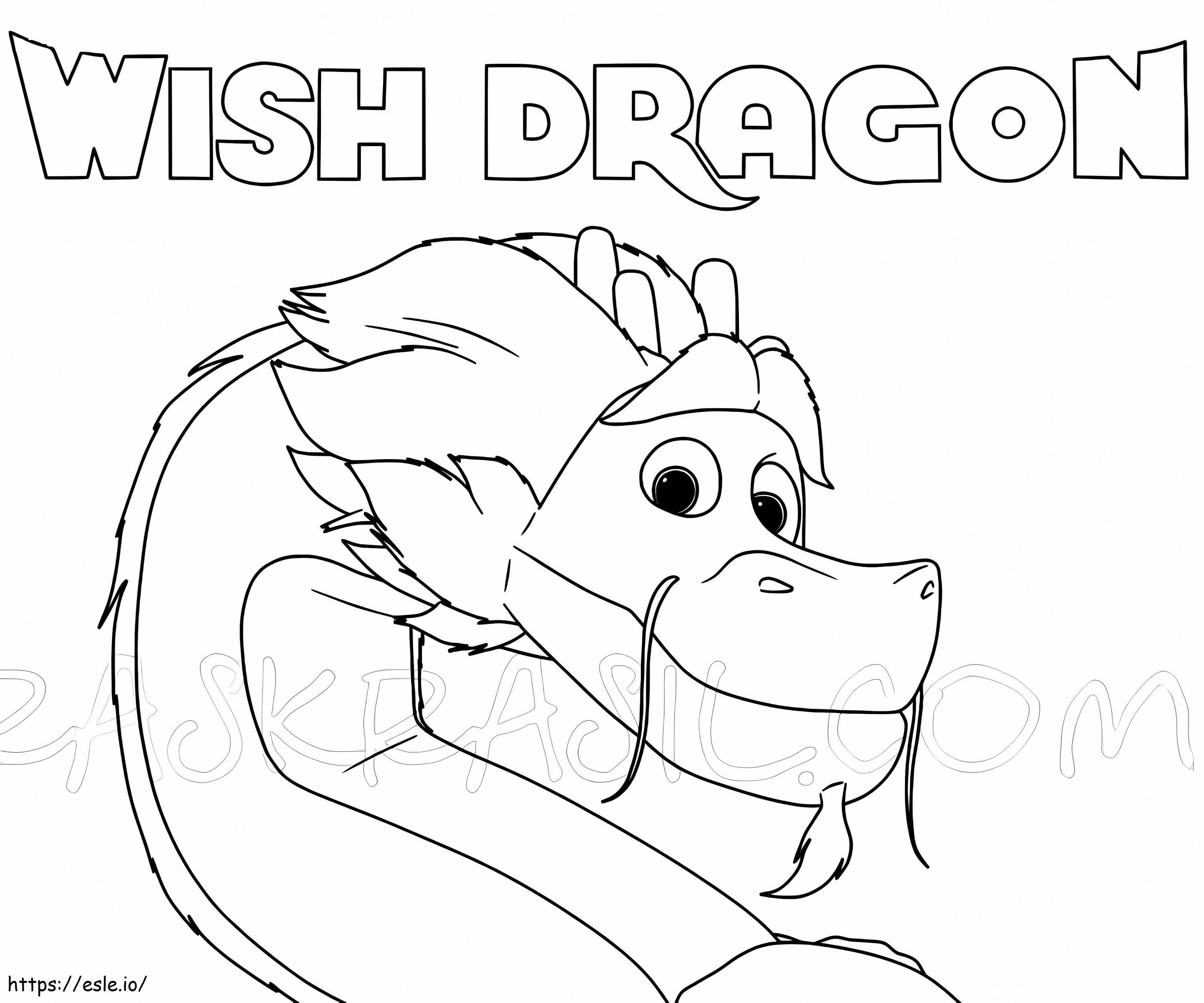 Coloriage Dragon de souhait gratuit à imprimer dessin