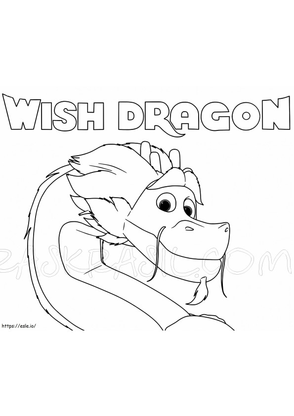 Coloriage Dragon de souhait gratuit à imprimer dessin