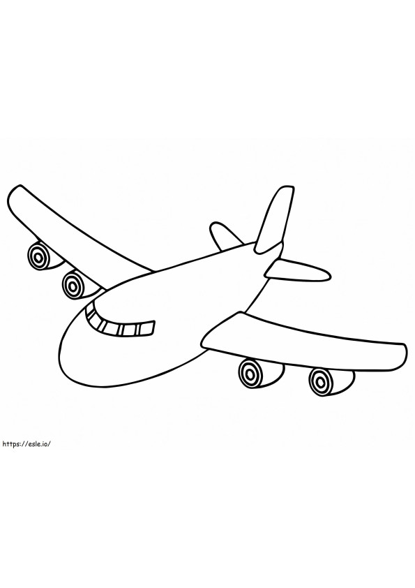 シンプルな飛行機 ぬりえ - 塗り絵