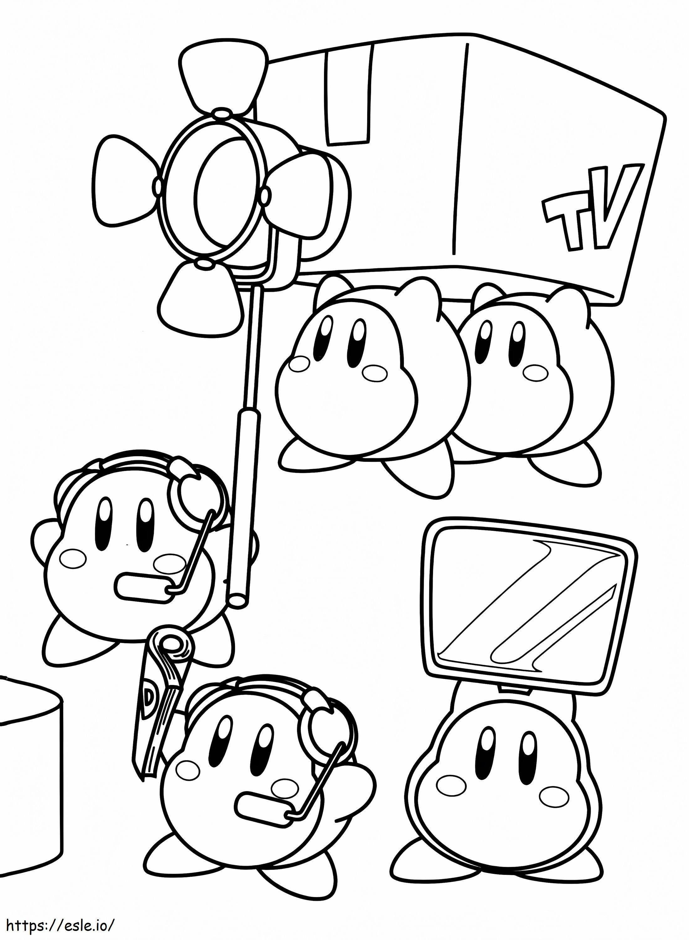 Printable Cute Kirby coloring page