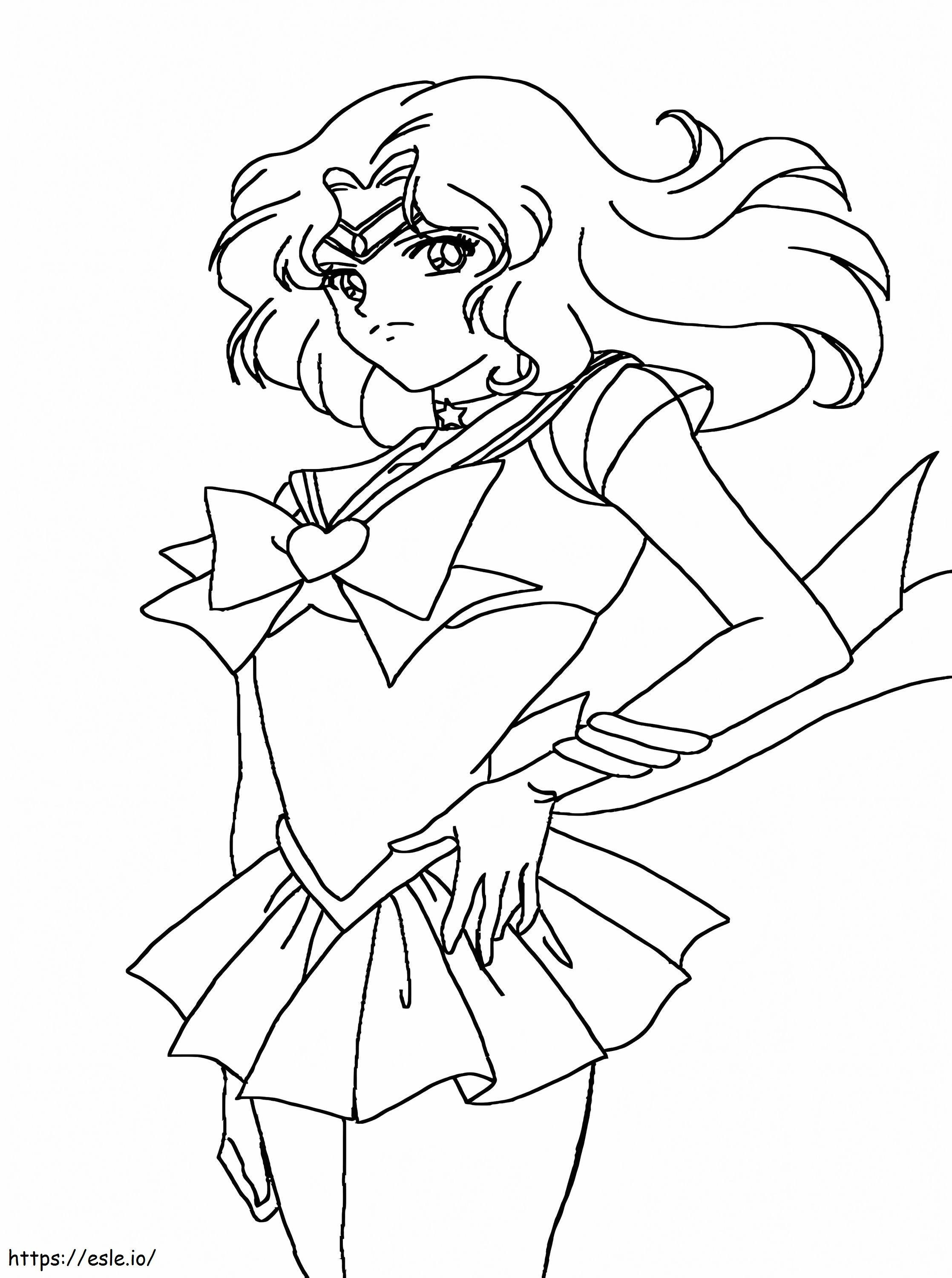 Pelaut Neptunus Dari Sailor Moon Gambar Mewarnai