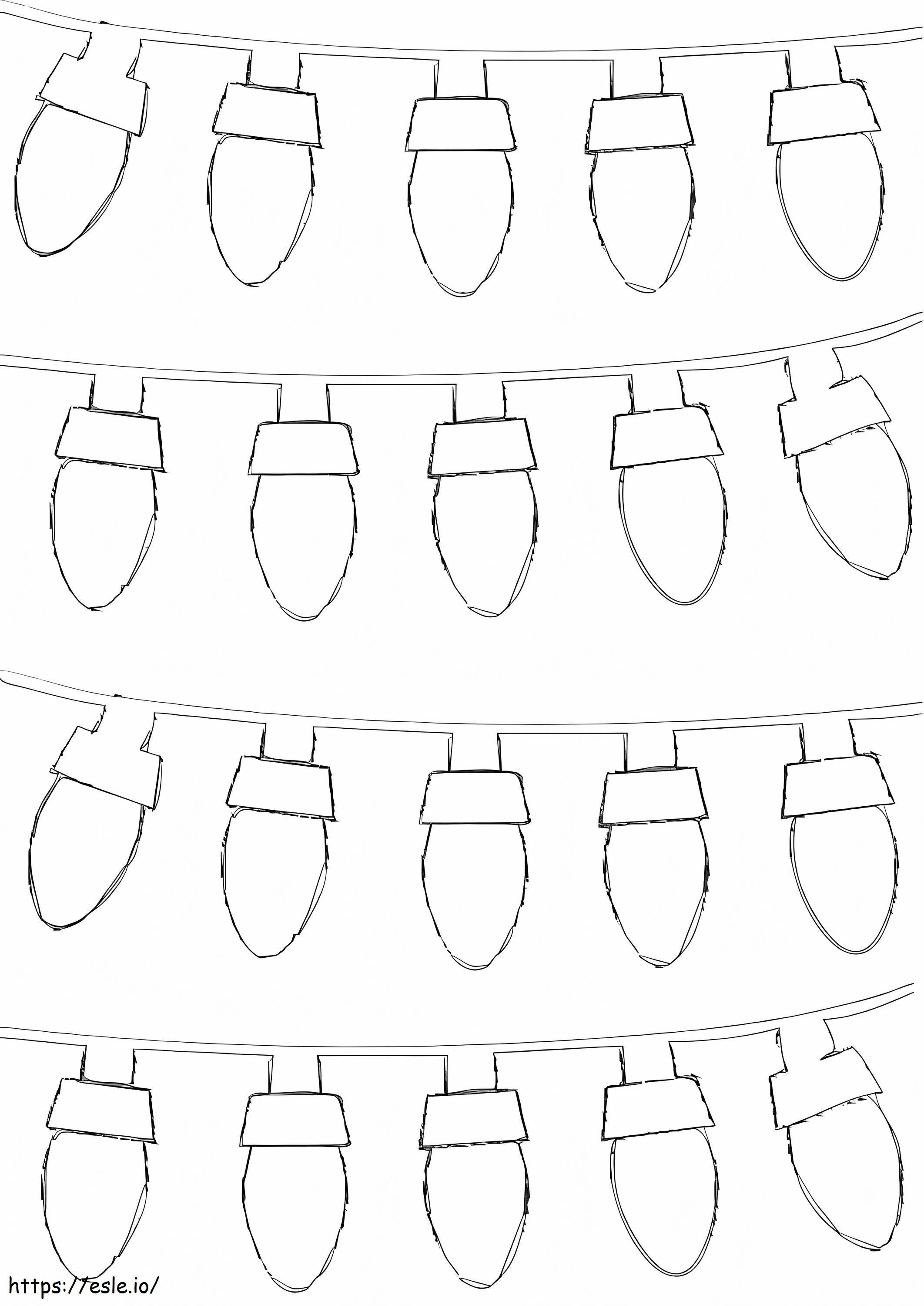 Christmas Lights Sketch coloring page