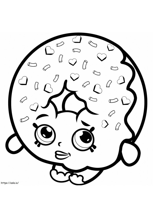 D LISH DONUT Shopkin coloring page
