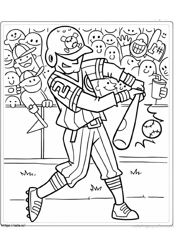 Baseball Player 2 coloring page