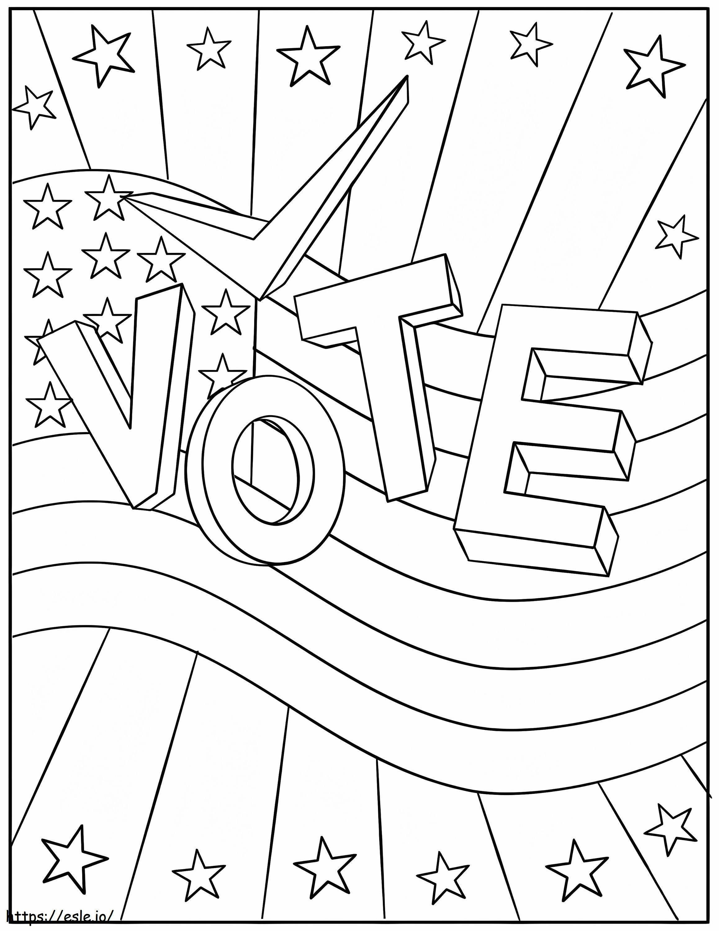 Cartaz de votação para colorir