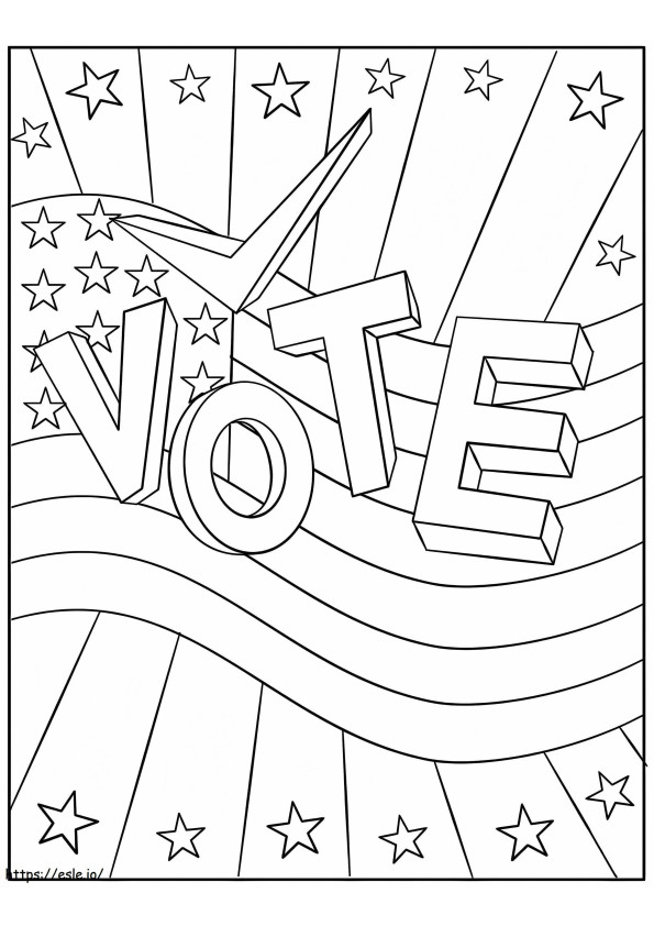 Vote Poster coloring page