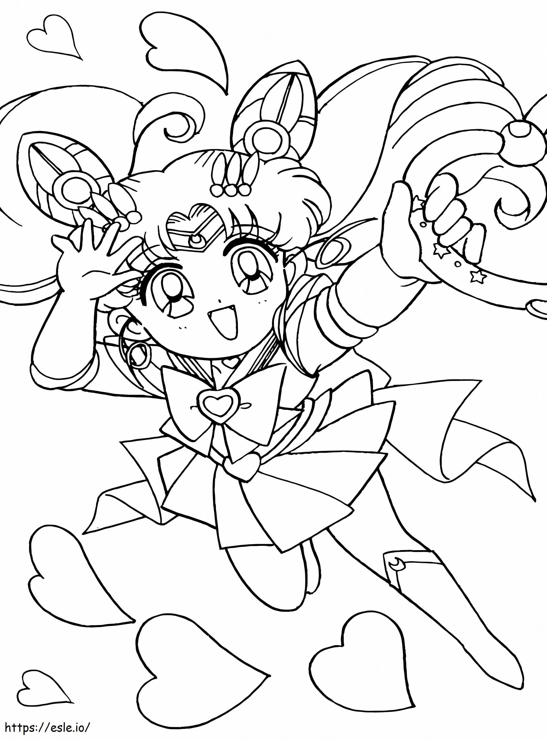 Adorable Sailor Chibiusa coloring page
