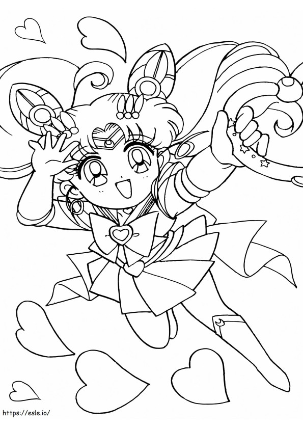 Adorable Sailor Chibiusa coloring page