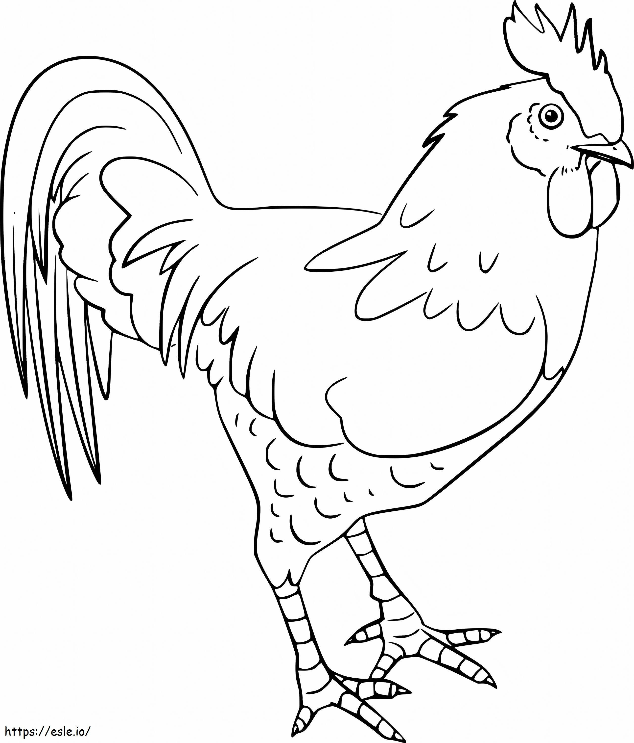 Ayam Jago yang Luar Biasa Gambar Mewarnai
