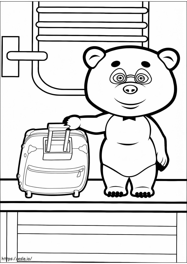 Little Bear From Masha And The Bear coloring page