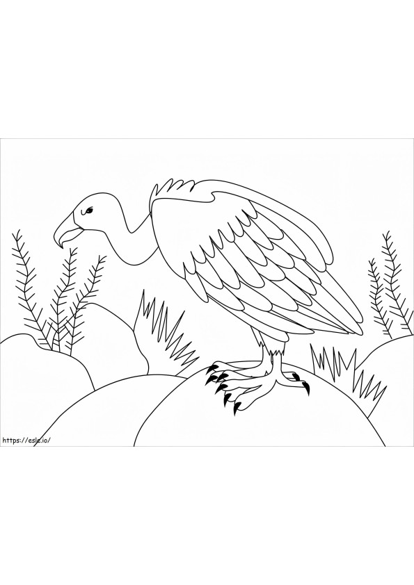 Simple Vulture coloring page