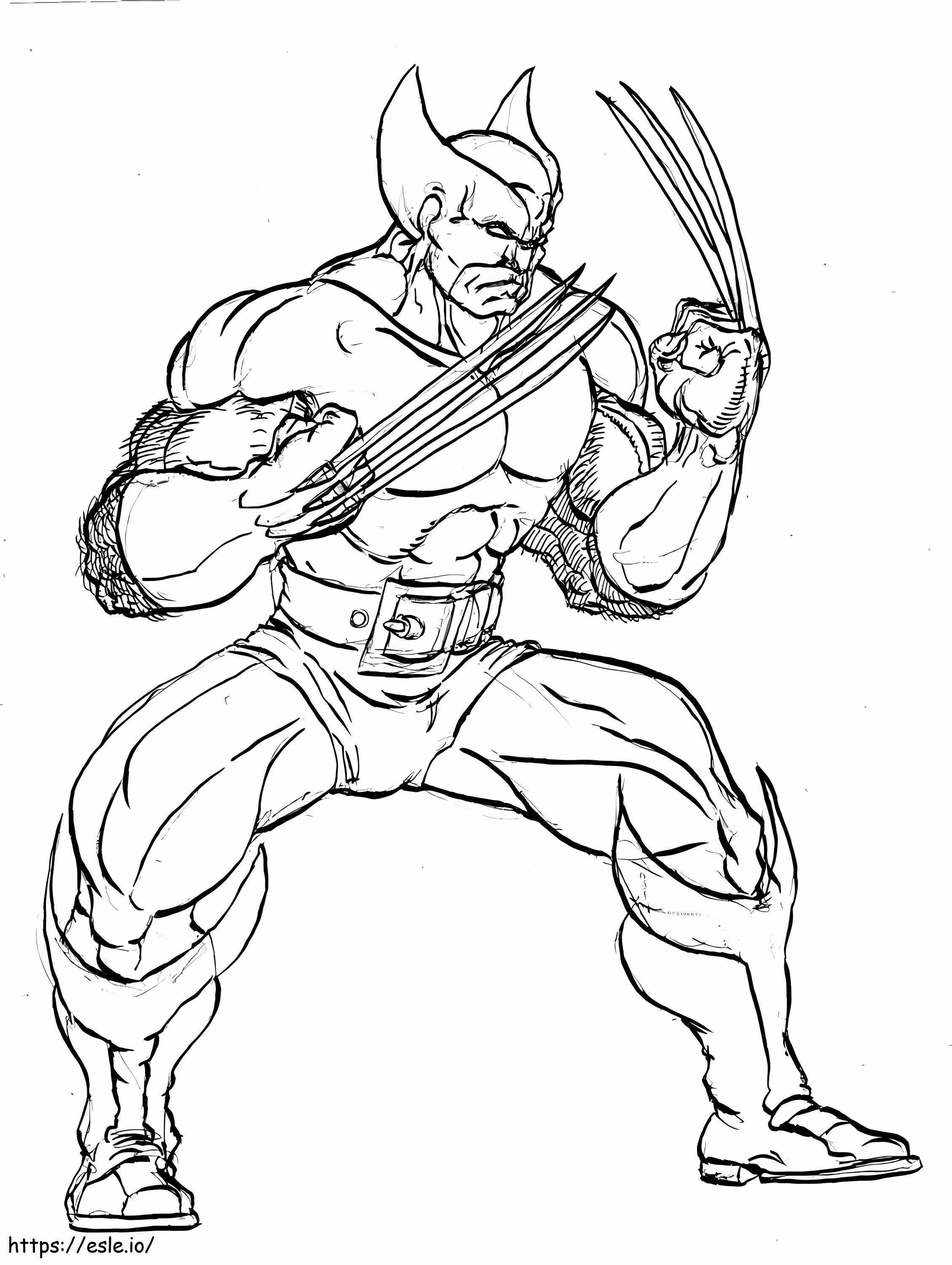 Strong Wolverine coloring page