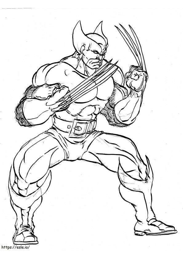 Wolverine yang kuat Gambar Mewarnai