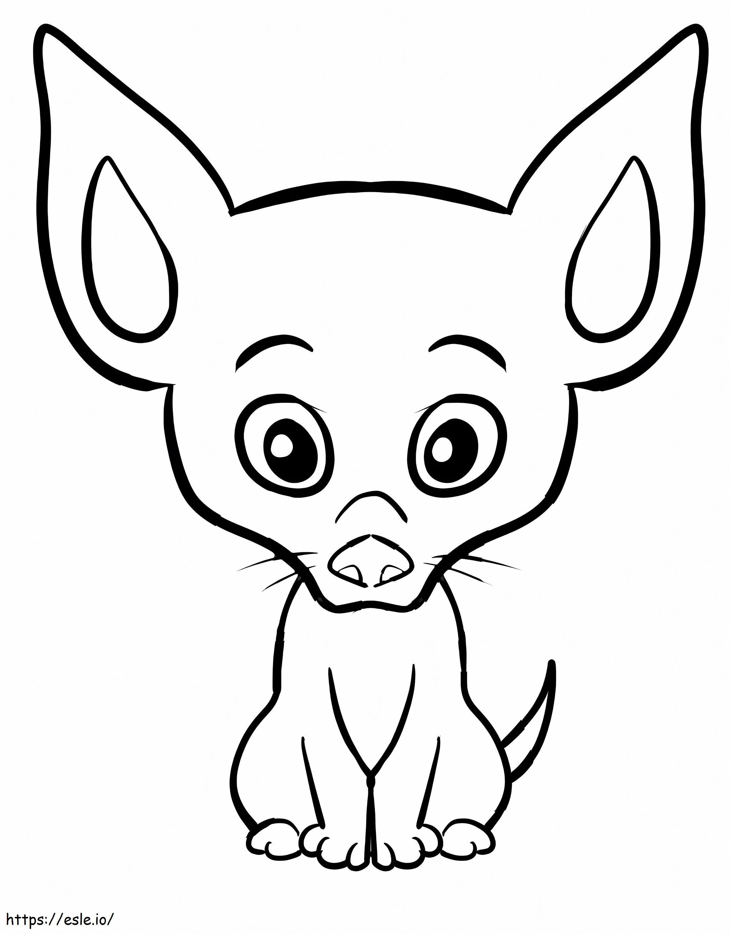Chihuahua Free Printable coloring page