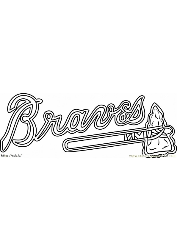 Coloriage Logo des Braves d'Atlanta à imprimer dessin
