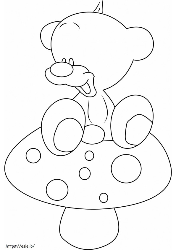 1531884051 Pimboli On Mushroom A4 coloring page