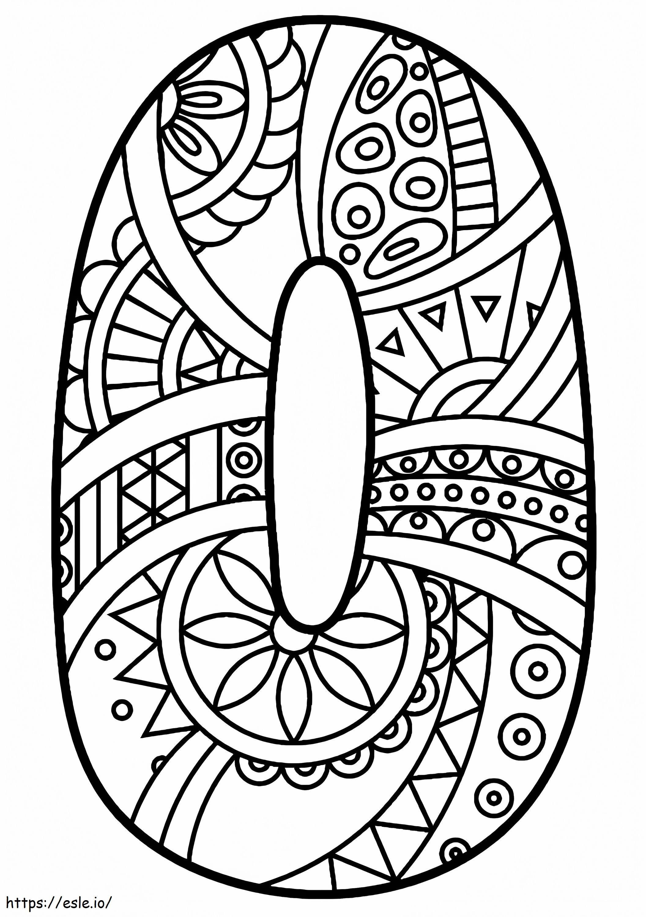 Number 0 Zentangle coloring page