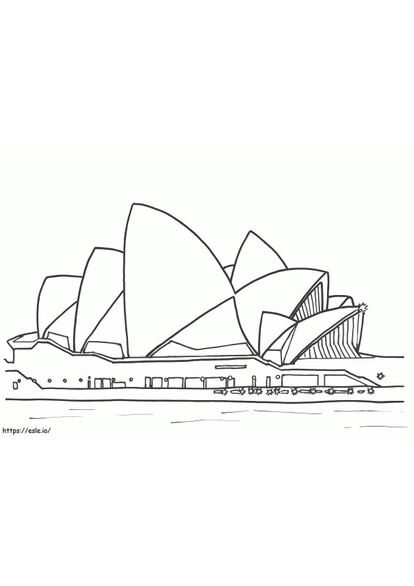 Coloriage Opéra de Sydney 6 à imprimer dessin