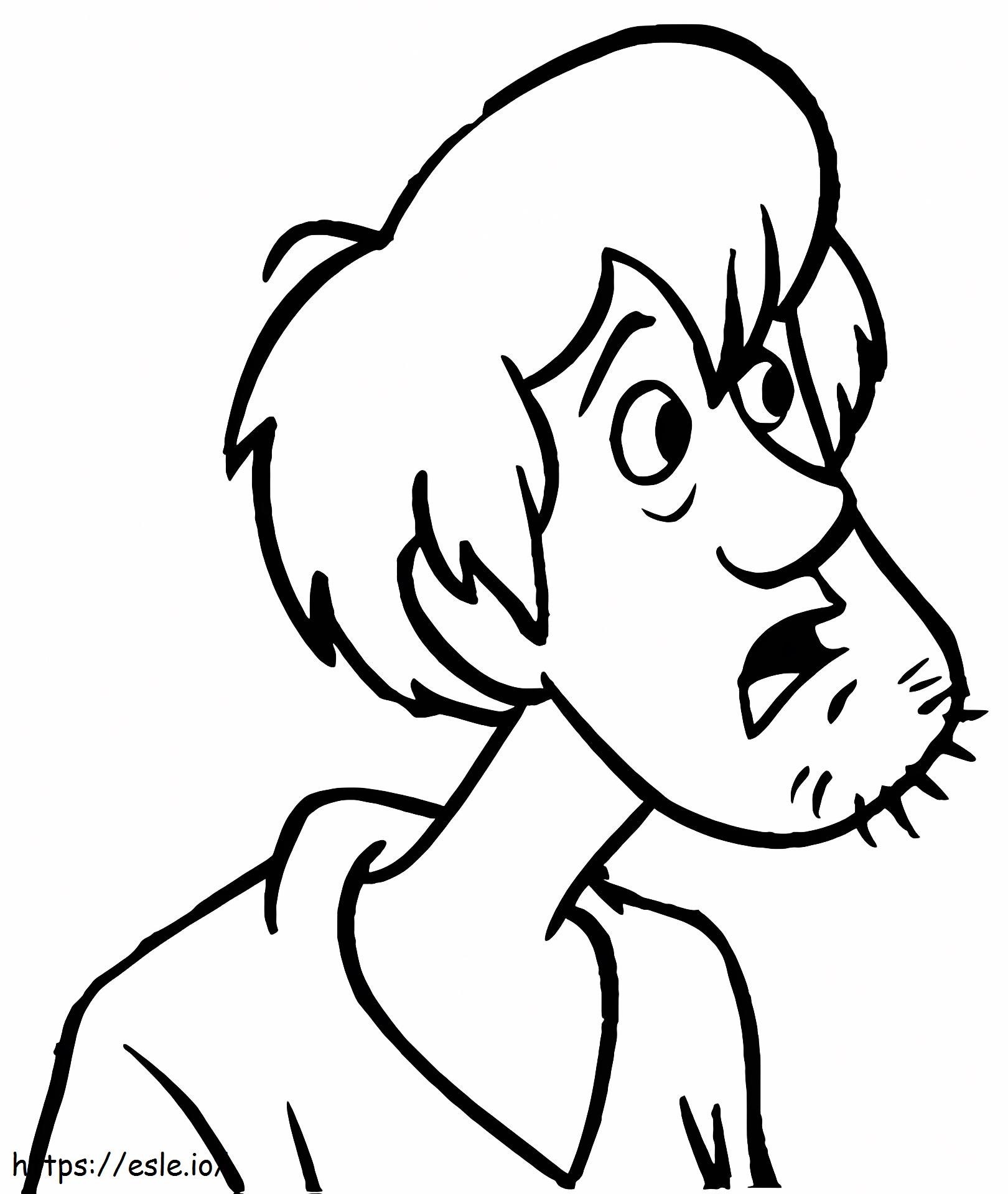 Cara Shaggy da colorare
