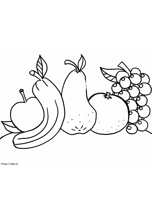 Rysunek owoców kolorowanka